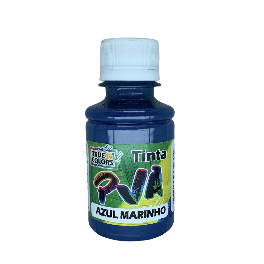 Tinta PVA Fosca 100ml True Colors - Escolha as cores - Azul Marinho 7121