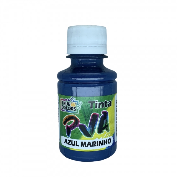 Tinta PVA Fosca 100ml True Colors - Escolha as cores - Azul Marinho 7121