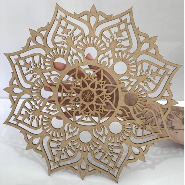 Mandalas Decorativas para Parede 38cm em MDF Cru - Anis