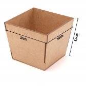 Vaso Cachepot Liso Violeta Centro de Mesa Lembrança MDF cru