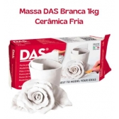 Massa de Modelar Cerâmica Fria Branca DAS 1kg
