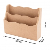 Porta Cartas Correspondência Duplo Mesa Parede MDF cru
