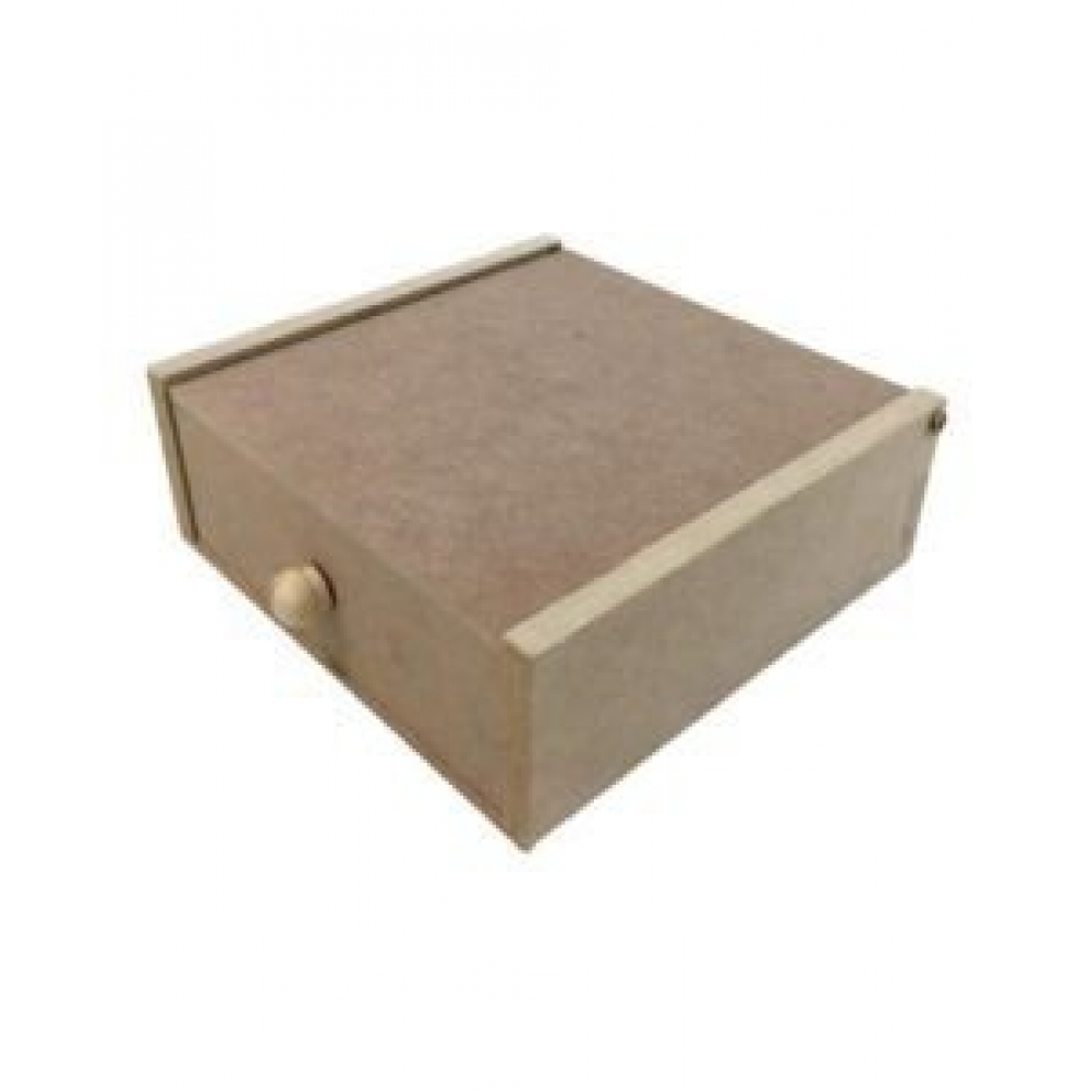 Porta Guardanapo P Com Tampa e puxador MDF cru