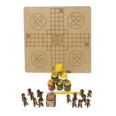 Kit de Pintura Infantil Jogo de Ludo Torrinha MDF Cru