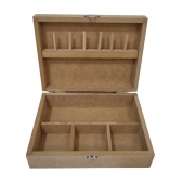 Caixa de Costura Retangular Média Porta Linhas MDF cru