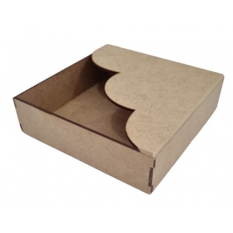 Porta Guardanapo de Papel Grande Borda Ondulada MDF cru