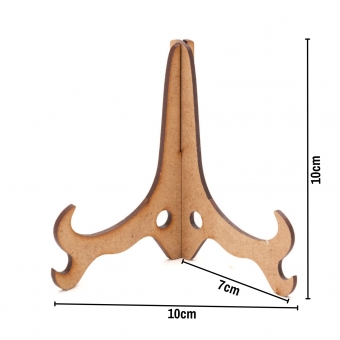 Suporte Porta Prato Apoio Quadro Placa Mandala 10cm MDF cru
