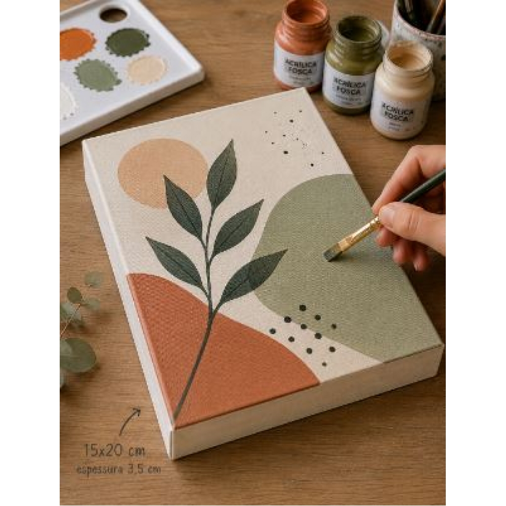 Painel para Pintura 15x20cm Branca – Para Tinta Acrílica, Óleo, PVA