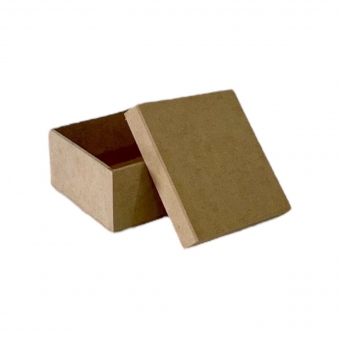 Caixa Quadrada Tampa Sapato 10x10x5 MDF Cru