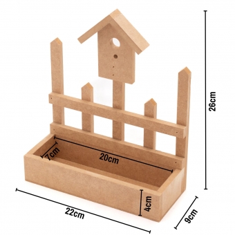 Floreira Casa de Passarinho Mini Vasos Jardim MDF cru