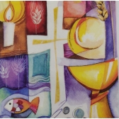 Guardanapo Estampado Sagrada Comunhão para decoupage