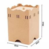 Kit Higiene Bebê Passa Fita Porta Fraldas Abajur MDF cru