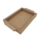 Bandeja Retangular Mini 12x17cm Lavabo Mesa Café MDF cru