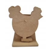 Descanso de Panelas Recorte de Galinha c/ 4 suportes MDF Cru