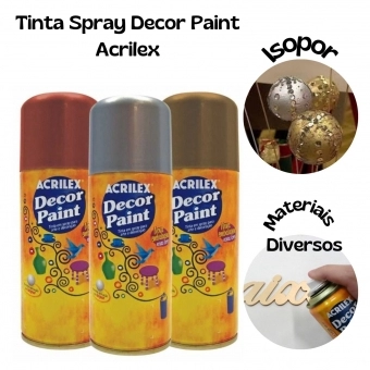 Tinta Spray Decor Paint Artesanato Madeira Isopor Acrilex