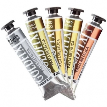 Pasta Metálica Goldfix para Artesanato Pintura Corfix - Escolha as cores