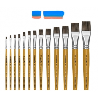 Pincel Ref.441 Condor Chato Macio Pelo Orelha de Boi