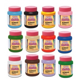 Tinta PVA Fosca Para Artesanato 250ml Acrilex