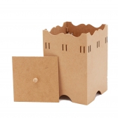 Kit Higiene Bebê Passa Fita Porta Fraldas Abajur MDF cru