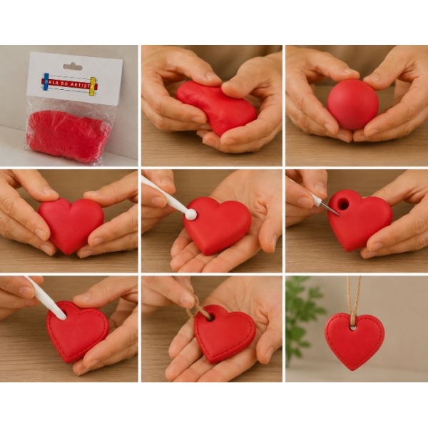 Massa Biscuit Vermelha - Pronta para modelar