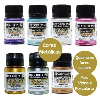 Tinta Vitro Decorfix 150º Metálica 37ml Corfix