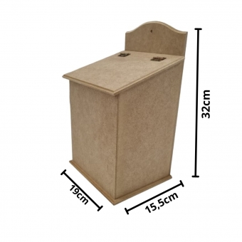 Puxa Saco Gordo Tampa Basculante Furo em Baixo MDF Cru