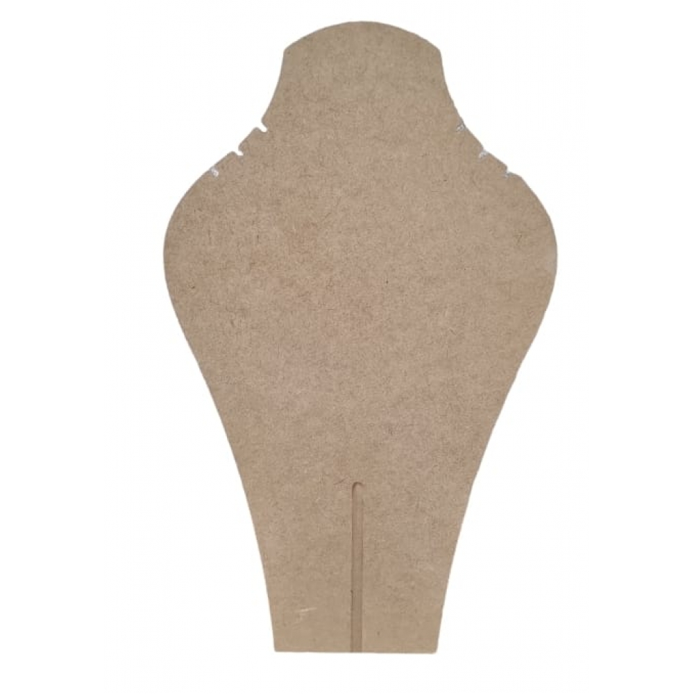 Porta Colar Expositor Busto Joia Feira Bazar MDF cru