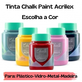 Tinta Chalk Paint 100ml Acrilex - Escolha as cores