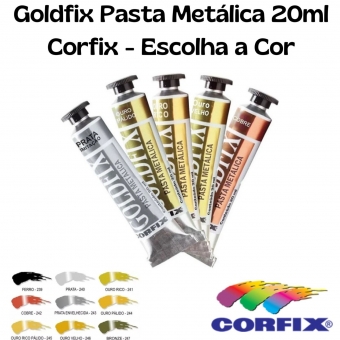 Pasta Metálica Goldfix para Artesanato Pintura Corfix - Escolha as cores