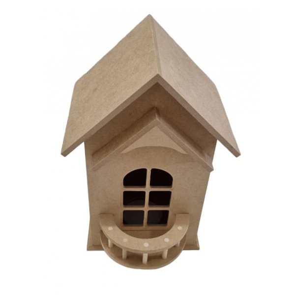 Puxa Saco Casinha c/ Sacada Furo em Baixo MDF Cru Artesanato