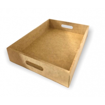 Bandeja Reta Kit Higiene Bebê MDF Cru