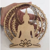 Mandalas Decorativas p/ Apliques ou Parede MDF Cru - Buda 15cm