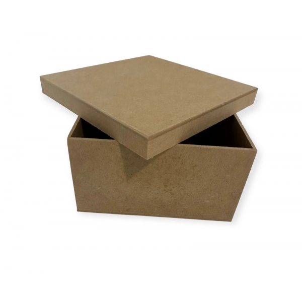 Caixas Quadrada 15x15x8 Tampa Sapato MDF Cru