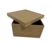 Caixas Quadrada 15x15x8 Tampa Sapato MDF Cru