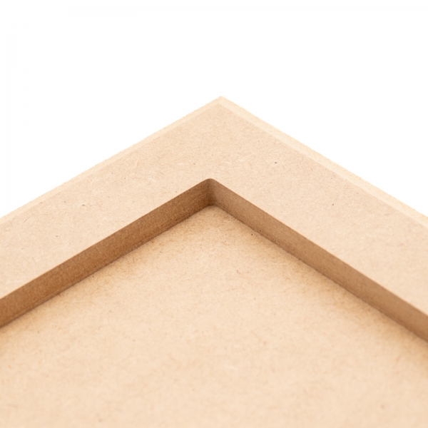 Quadro Moldura c/ Borda Retangular 10x25cm Decoração MDF cru