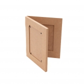 Porta Retrato Duplo Fotos 10x15cm Arte Decoração MDF cru