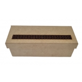 Caixa Mini Vinho Tampa Recortada Laser c/ Treliça P MDF cru