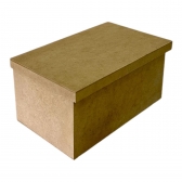 Caixa Retangular Tampa Sapato 15x25x12 MDF Cru