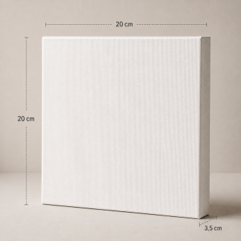 Painel para Pintura 20x20cm Branca – Para Tinta Acrílica, Óleo, PVA