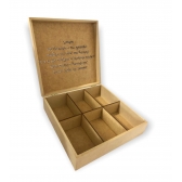 Caixa p/ Bebê Oração do Santo do Santo Anjo MDF Cru Batizado