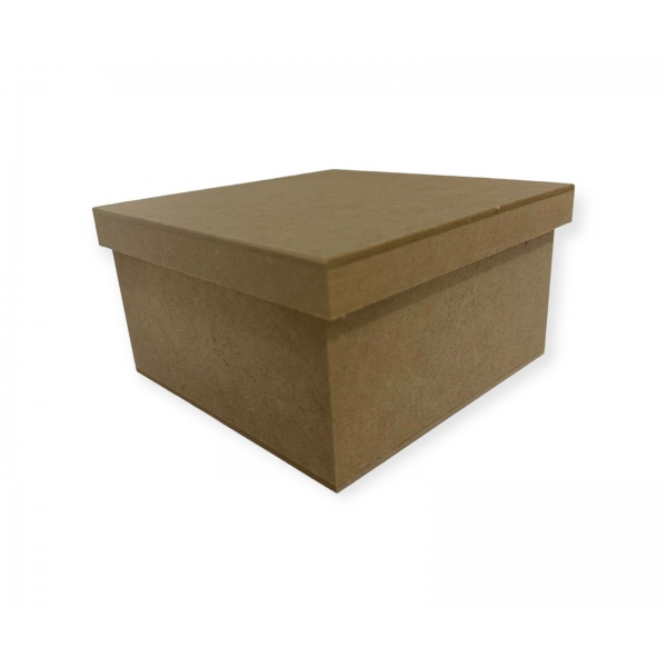 Caixas Quadrada 15x15x8 Tampa Sapato MDF Cru