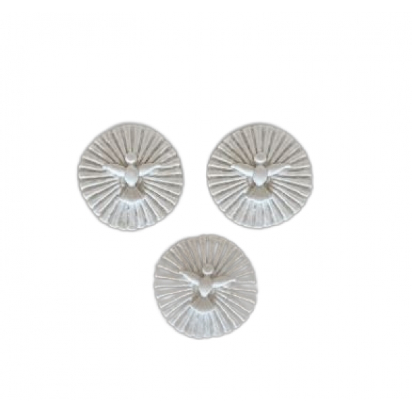 Aplique Epírito Santo com Resplendor em Resina - 2x2cm - 3 unidades