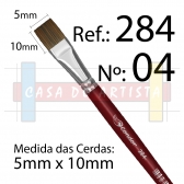 Pincel Chato Pelo Sintético Macio ref. 284 Condor Pintura Artística - 4