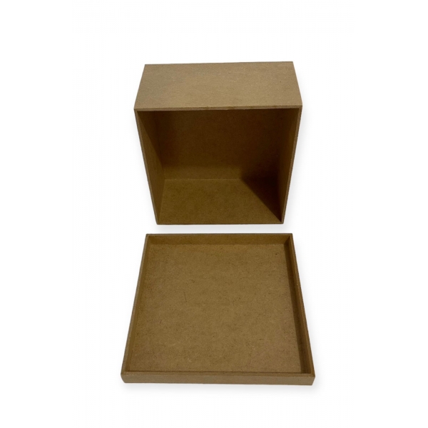 Caixas Quadrada 15x15x8 Tampa Sapato MDF Cru