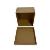 Caixas Quadrada 15x15x8 Tampa Sapato MDF Cru