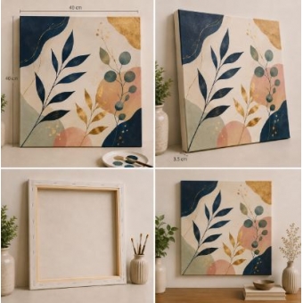 Painel para Pintura 40x40cm Branca – Para Tinta Acrílica, Óleo, PVA