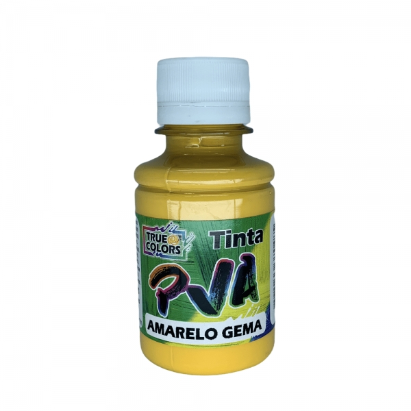 Tinta PVA Fosca 100ml True Colors - Escolha as cores - Amarelo Gema 7113