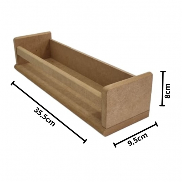 Porta Esmalte Prateleira P Expositor de Parede Salão MDF Cru