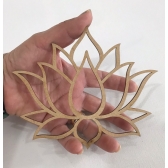 Mandalas Decorativas p/ Apliques ou Parede MDF Cru - Flor de Lotus Aberta 15cm