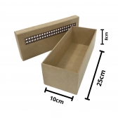 Caixa Mini Vinho Tampa Recortada Laser c/ Treliça P MDF cru